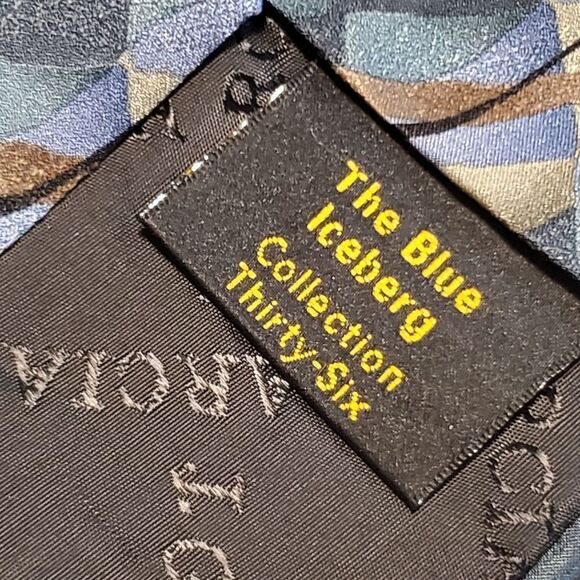 Jerry GARCIA Multi-Color THE BLUE ICEBERG Collection 36 Tie 59" x 4" EUC - Picture 5 of 5